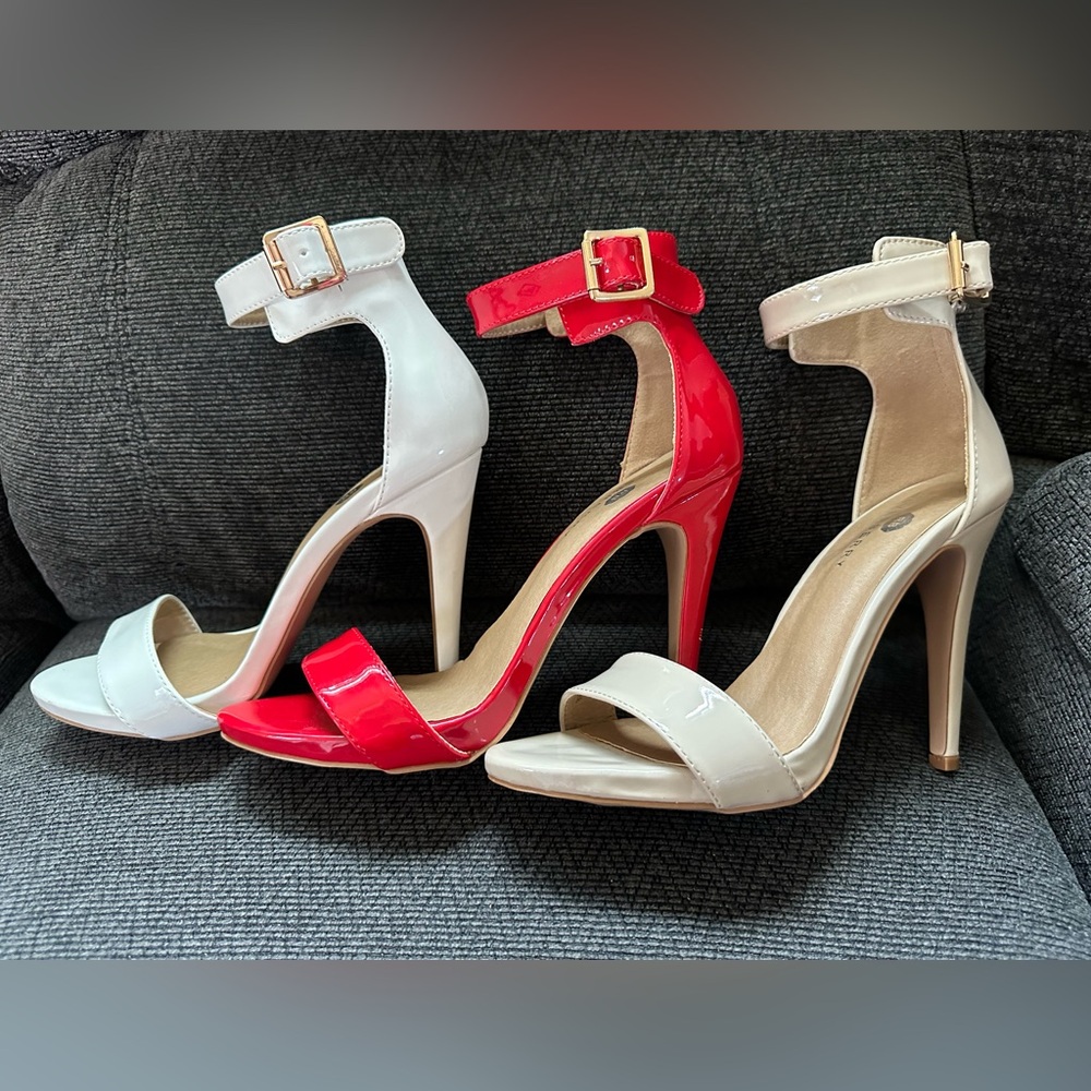 Riverberry open toe ankle strap heels